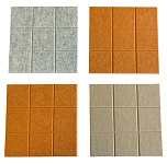 Картинка Декоративная панель из фетра (набор 4 шт) (серый, рыжий)