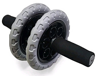 Картинка Колесо гимнастическое INDIGO SM-383-BK-GR (черно-серый)
