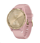 Картинка Гибридные умные часы Garmin Vivomove 3S (золотистый/розовый)