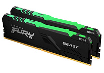 Картинка Оперативная память Kingston FURY Beast RGB 2x32GB DDR4 PC4-21300 KF426C16BBAK2/64