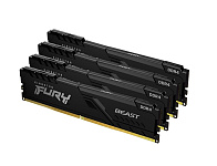Картинка Оперативная память Kingston FURY Beast 4x8GB DDR4 PC4-24000 KF430C15BBK4/32