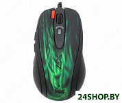 Картинка Мышь проводная A4Tech XL-750BK Green Fire