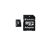 Картинка Карта памяти Verbatim microSDHC (Class 10) 32GB с адаптером (44083)