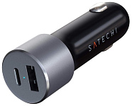Картинка Автомобильное зарядное Satechi 72W Type-C PD Car Charger (серый космос)