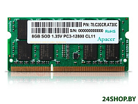 Картинка Оперативная память Apacer 8GB DDR3 SO-DIMM PC3-12800 (AS08GFA60CATBGC)