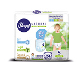 Sleepy Natural Jumbo Pack [5]Junior-24 Детские подгузники-трусики, 24 шт