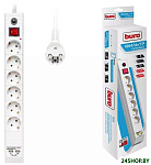 Картинка Сетевой фильтр Buro BU-SP3_USB_2A-W (белый)