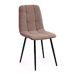 Картинка Стул TetChair CHILLY MAX (Велюр/металл, серо-бежевый/черный)