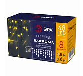 Картинка Световой дождь ЭРА ENIB-01B LED Бахрома 1.8x0.5 м теплый белый