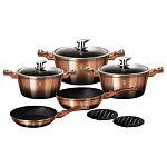 Картинка Набор кастрюль Berlinger Haus Rosegold Noir Metallic Line BH-1899