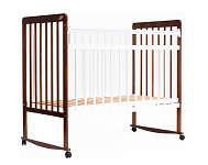 Картинка Детская кроватка Bambini Euro Style М 01.10.03 (темный орех/слоновая кость)