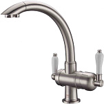Картинка Смеситель кухонный ZorG CLEAN WATER ZR 327 YF NICKEL