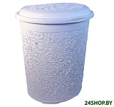 Картинка Корзина для белья IDEA КРУЖЕВО 50 л (белый) (М2603)
