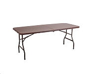 Картинка Стол Aks Home 180x75.5x73 69987 (коричневый, имитация ротанга)