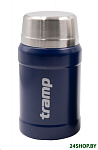 Картинка Термос для еды Tramp TRC-132 0,8 л (синий, с чехлом)
