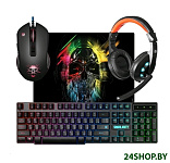 Картинка Клавиатура + мышь с ковриком + наушники Defender Singularity MKP-118