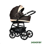 Картинка Детская универсальная коляска RIKO Basic Alfa Ecco 2 в 1 (08, коричневый/бежевый)
