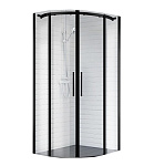 Картинка Душевой уголок BelBagno Acqua-R-2-100-C-NERO (прозрачное стекло)