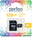 Карта памяти Perfeo microSDXC PF128GMCSX10U1A 128GB (с адаптером)