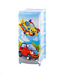 Картинка Комод пластиковый Эльфпласт Самолет 16 (голубой) (уценка арт. 1087545)