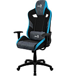 Картинка Кресло AeroCool Count Steel Blue (черный/синий)