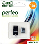 microSDHC PF16GMCSH10CR 16GB (с кардридером)