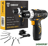 Картинка Дрель-шуруповерт Deko GCD12DU3 SET 2 (с 1-им АКБ, набор оснастки) (063-4146)
