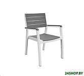 Картинка Стул пластиковый Keter Harmony Armchair 236052 (белый/серый)