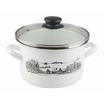 Картинка Кастрюля Omelia 1-2230112 (деревенский пейзаж, белый)