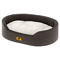 Лежанка для животных Ferplast Dandy 95 F [82945097] (с мехом, черный/белый)