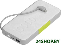 InstantGo Built-in Lightning 10000mAh (белый)