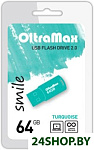 Картинка Флеш-память OLTRAMAX 64GB Smile USB2.0 (бирюза)