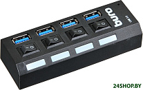 Картинка Разветвитель USB 3.0 Buro BU-HUB4-U3.0-L черный