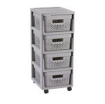 Картинка Комод Curver Infinity 4x10L 231558 (серый)