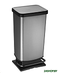 Картинка Мусорное ведро Rotho Paso 1754111006 (40 л, черный/карбон)