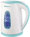 Картинка Электрочайник Sakura SA-2345WBL (белый/морская волна)