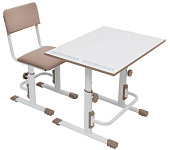 Картинка Парта Polini Kids Simple М1 (белый/макиято)