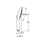 Картинка Душевая лейка Grohe Power&Soul 130 [27673000]