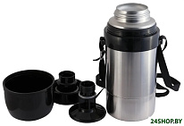 Картинка Термос Амет Дорожный 1с668 1л (нержавеющая сталь/черный)