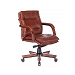 Картинка Кресло руководителя Бюрократ T-9927WALNUT-LOW (светло-коричневый)