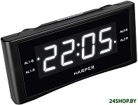 Картинка Радиочасы HARPER HCLK-1007 WHITE LED