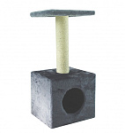 Картинка Домик с когтеточкой UrbanCat D72-01-02 (темно-серый)