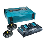 Картинка Аккумулятор с зарядным устройством Makita DC18RС + BL1860B (18В/6.0 Ah + 18В)