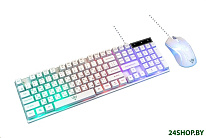 Картинка Проводной игровой набор Nakatomi Gaming KMG-2305U (белый)