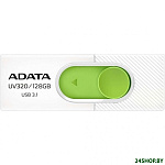Картинка USB Flash A-Data UV320 128GB (белый/зеленый)