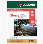 Картинка Фотобумага Lomond Глянцевая двусторонняя A4 220 г/м2 50 листов [0102089]