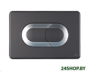 Картинка Панель смыва OLI Salina 640097 (черный Soft-touch/хром)