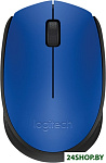 Картинка Мышь беспроводная Logitech M171 Wireless Mouse синий/черный (910-004640)