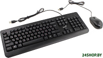 Картинка Клавиатура и мышь Genius KM-160 (черный)