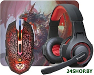 Картинка Мышь + коврик + наушники Defender DragonBorn MHP-003
